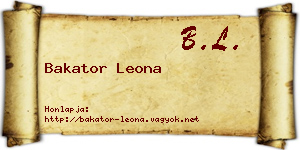 Bakator Leona névjegykártya